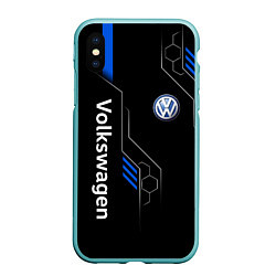 Чехол iPhone XS Max матовый Volkswagen - blue technology