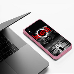 Чехол iPhone XS Max матовый Берсерк и закат, цвет: 3D-малиновый — фото 2