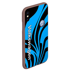 Чехол iPhone XS Max матовый Фольцваген - спокойный синий, цвет: 3D-коричневый — фото 2