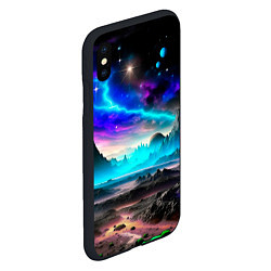 Чехол iPhone XS Max матовый Фантастическая планета космос, цвет: 3D-черный — фото 2