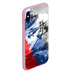 Чехол iPhone XS Max матовый Армия РФ, цвет: 3D-розовый — фото 2
