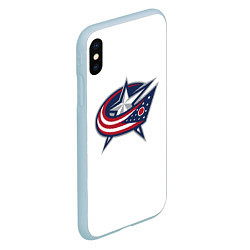 Чехол iPhone XS Max матовый Columbus blue jackets - Sergey Bobrovsky, цвет: 3D-голубой — фото 2