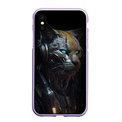 Чехол iPhone XS Max матовый Robot cat