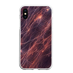 Чехол iPhone XS Max матовый Молнии киберпанк