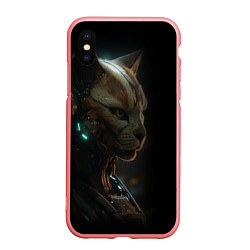 Чехол iPhone XS Max матовый Cyber cat