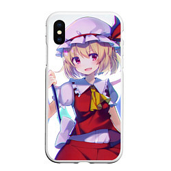 Чехол iPhone XS Max матовый Touhou Project Фландр Скарлет, цвет: 3D-белый