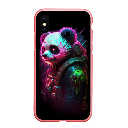 Чехол iPhone XS Max матовый Cyberpunk panda