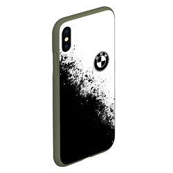 Чехол iPhone XS Max матовый BMW - black and white, цвет: 3D-темно-зеленый — фото 2