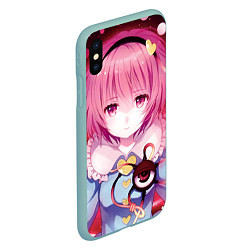 Чехол iPhone XS Max матовый Touhou Project Сатори Комейдзи, цвет: 3D-мятный — фото 2