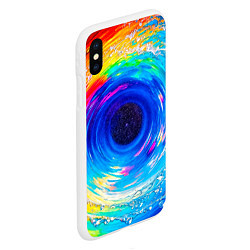 Чехол iPhone XS Max матовый Портал водоворот в иное измерение, цвет: 3D-белый — фото 2