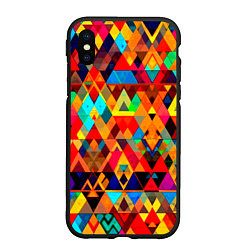 Чехол iPhone XS Max матовый Абстрактный разноцветный