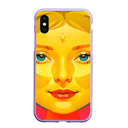 Чехол iPhone XS Max матовый Девушка желтоликая