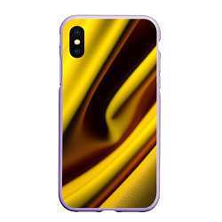 Чехол iPhone XS Max матовый Желтая футболка, цвет: 3D-светло-сиреневый