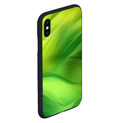 Чехол iPhone XS Max матовый Green lighting background, цвет: 3D-черный — фото 2