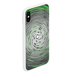 Чехол iPhone XS Max матовый Круговорот, цвет: 3D-белый — фото 2