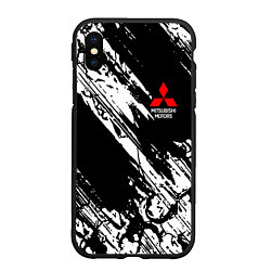 Чехол iPhone XS Max матовый Mitsubishi - белый пятна, цвет: 3D-черный