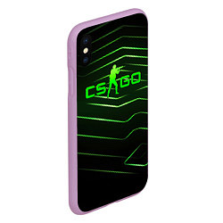 Чехол iPhone XS Max матовый CS GO dark green, цвет: 3D-сиреневый — фото 2