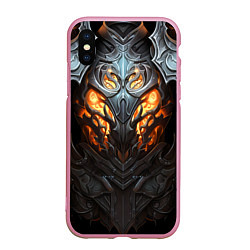 Чехол iPhone XS Max матовый Огненный доспех рыцаря Dark Souls