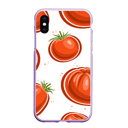 Чехол iPhone XS Max матовый Помидорчики