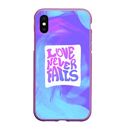 Чехол iPhone XS Max матовый Love neve fails