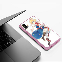 Чехол iPhone XS Max матовый Touhou Project Алиса Маргатройд, цвет: 3D-розовый — фото 2