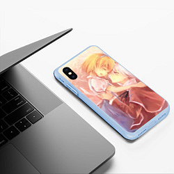 Чехол iPhone XS Max матовый Touhou Project Алиса Маргатройд Синки, цвет: 3D-голубой — фото 2