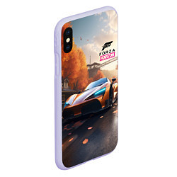 Чехол iPhone XS Max матовый Forza Horison осенний пейзаж, цвет: 3D-светло-сиреневый — фото 2