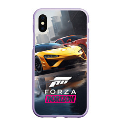 Чехол iPhone XS Max матовый Forza Horizon, цвет: 3D-светло-сиреневый