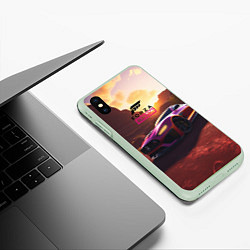 Чехол iPhone XS Max матовый Forza Horizon, цвет: 3D-салатовый — фото 2