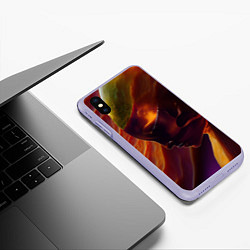 Чехол iPhone XS Max матовый Ангел огня, цвет: 3D-светло-сиреневый — фото 2