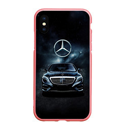 Чехол iPhone XS Max матовый Mercedes Benz black