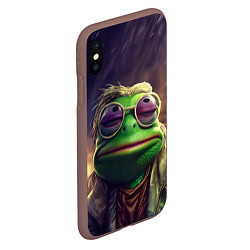 Чехол iPhone XS Max матовый Пеппи хиппи стиль, цвет: 3D-коричневый — фото 2