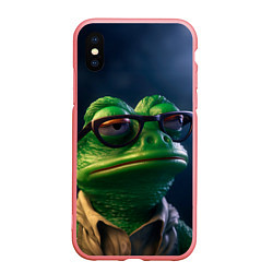 Чехол iPhone XS Max матовый Мудрый Пепе