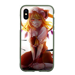 Чехол iPhone XS Max матовый Touhou Project Flandre Scarlet Joy, цвет: 3D-темно-зеленый