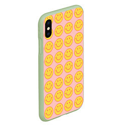 Чехол iPhone XS Max матовый Smiley, цвет: 3D-салатовый — фото 2