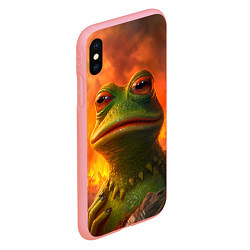 Чехол iPhone XS Max матовый Пепе в огне, цвет: 3D-баблгам — фото 2