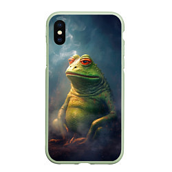 Чехол iPhone XS Max матовый Пепе лягушка