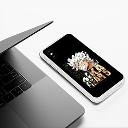 Чехол iPhone XS Max матовый Luffy Gear 5 Луффи, цвет: 3D-белый — фото 2