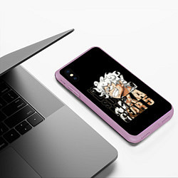 Чехол iPhone XS Max матовый Luffy Gear 5 Луффи, цвет: 3D-сиреневый — фото 2