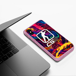 Чехол iPhone XS Max матовый CS 2 hyperbeast, цвет: 3D-розовый — фото 2