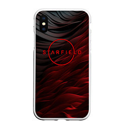 Чехол iPhone XS Max матовый Starfield logo abstract