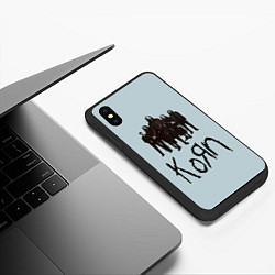 Чехол iPhone XS Max матовый Korn band, цвет: 3D-черный — фото 2