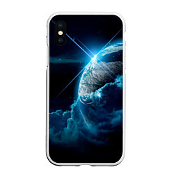 Чехол iPhone XS Max матовый Космос и сияющая планета