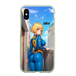 Чехол iPhone XS Max матовый Fallout game girl