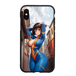 Чехол iPhone XS Max матовый Girl anime Fallout, цвет: 3D-черный