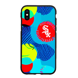 Чехол iPhone XS Max матовый Chicago White Sox - baseball team, цвет: 3D-черный