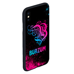 Чехол iPhone XS Max матовый Burzum - neon gradient, цвет: 3D-черный — фото 2