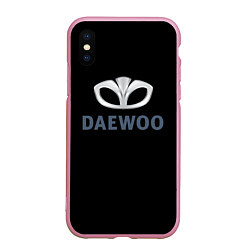 Чехол iPhone XS Max матовый Daewoo sport auto, цвет: 3D-розовый