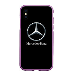 Чехол iPhone XS Max матовый Mercedes-benz sport auto, цвет: 3D-фиолетовый