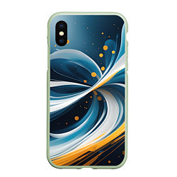 Чехол iPhone XS Max матовый Закрученная абстракция от нейросети